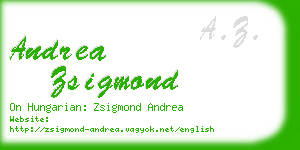 andrea zsigmond business card